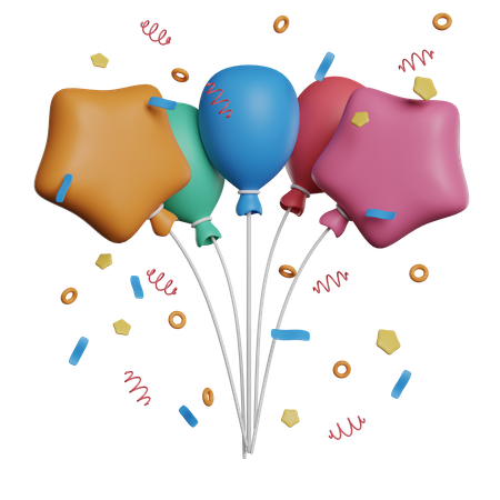 Party-Luftballons  3D Icon