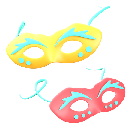 Party Masks 3D Icon