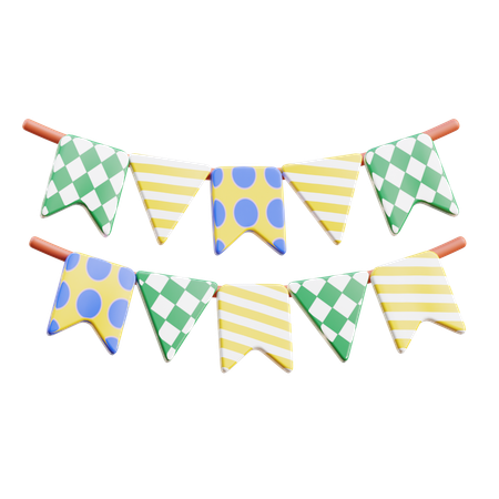 Party Pennants  3D Icon