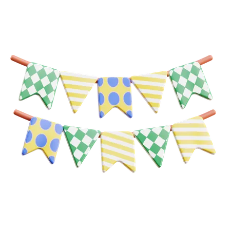 Party Pennants  3D Icon