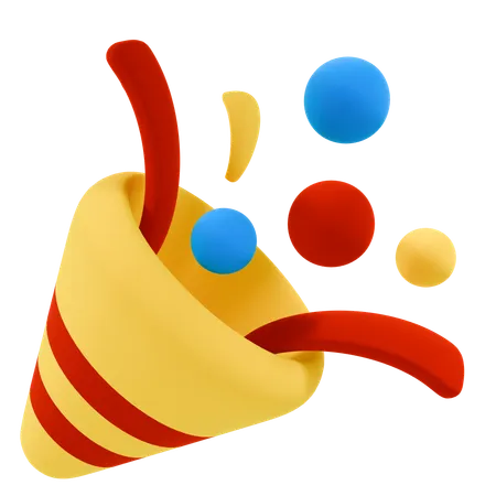 Party Pop Confetti  3D Icon