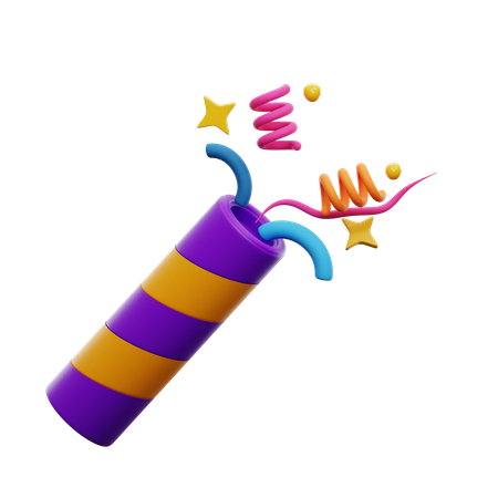 パーティー・ポッパー  3D Icon