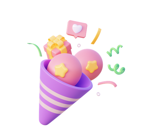 Party Popper  3D Icon