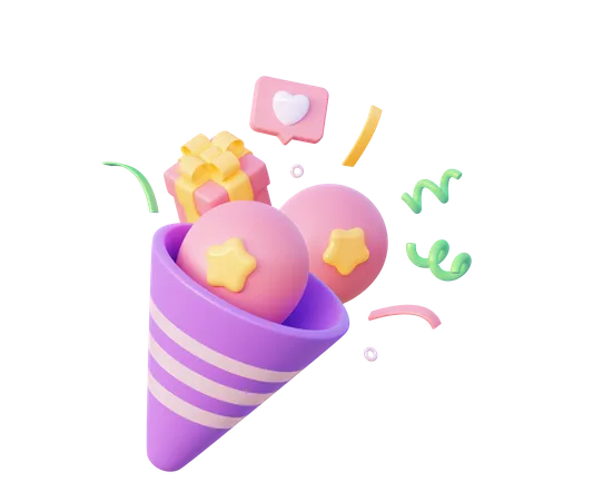 Party Popper  3D Icon