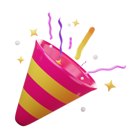 Party Popper  3D Illustration