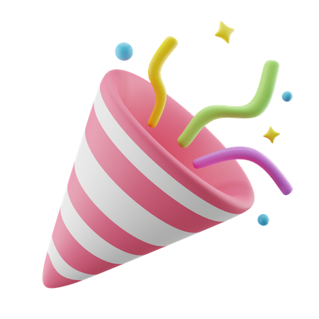 Party Popper Confetti  3D Icon