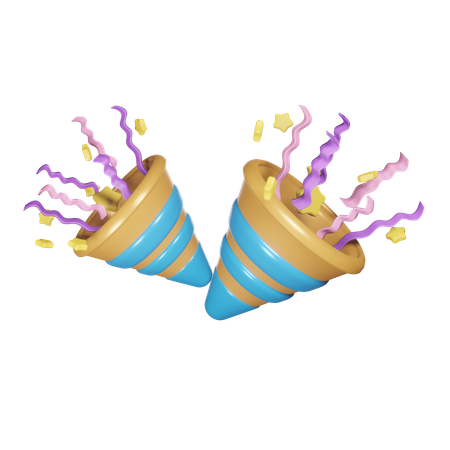 Party Popper Emoji  3D Icon