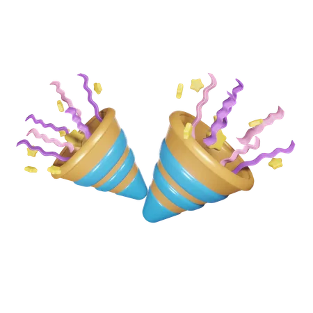Party Popper Emoji  3D Icon