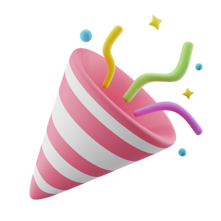 Party-Popper-Konfetti  3D Icon