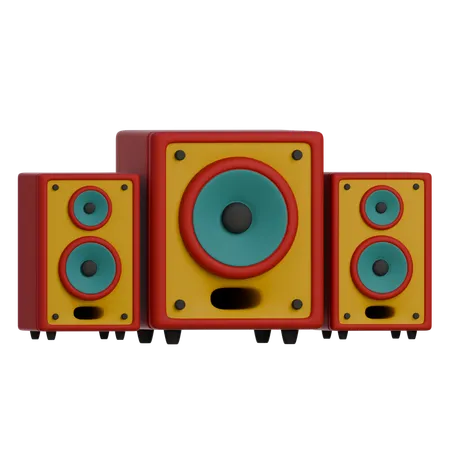 3 D Icon Of Party Speaker 3D Icon