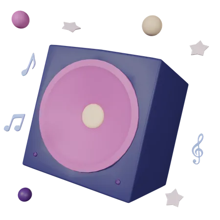 3 D Render Party Speaker Illustration 3D Icon