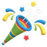 graphics of party trumpet