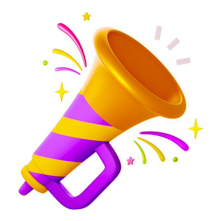 Party Trumpets  3D Icon