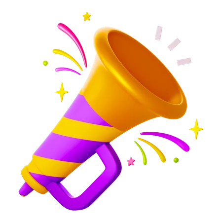 Party Trumpets  3D Icon