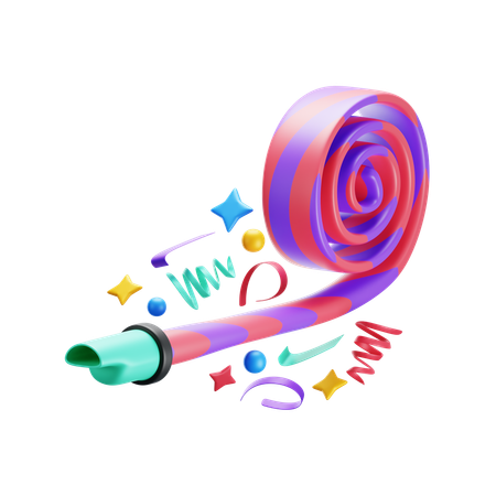 Party whistle  3D Icon