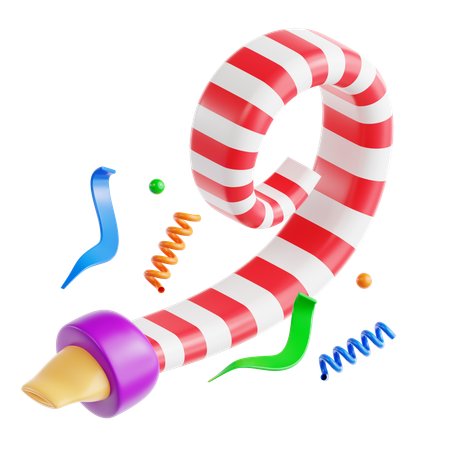 Party Whistle  3D Icon