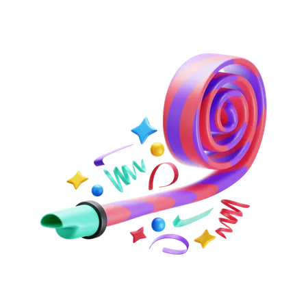 Party whistle  3D Icon