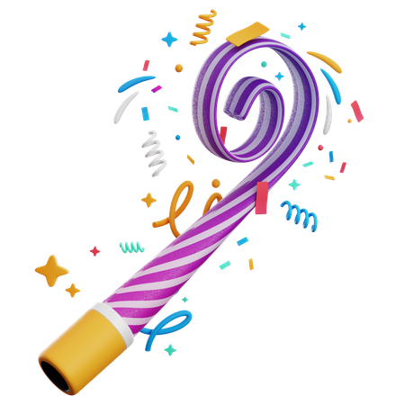 Party Whistle 3D Icon