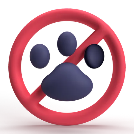 Pas d'animal  3D Icon