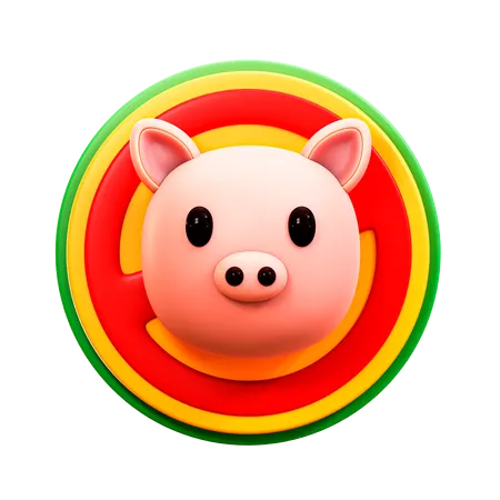 Pas de cochon  3D Illustration