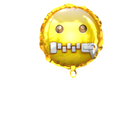 Ne parlez pas de ballons Emoji  3D Icon