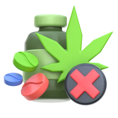 Pas de drogues  3D Icon