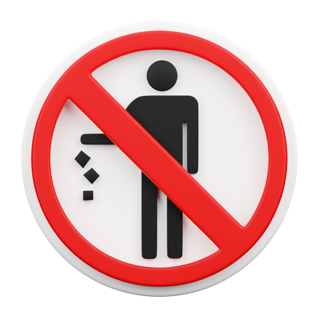 Pas de déchets  3D Icon