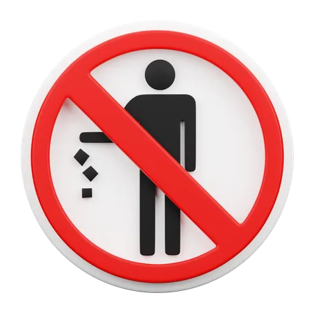 Pas de déchets  3D Icon