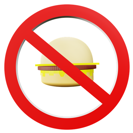 Pas de malbouffe  3D Icon