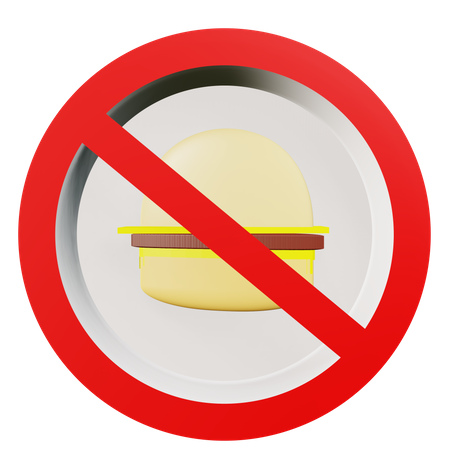 Pas de malbouffe  3D Icon