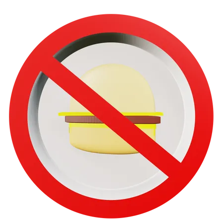 Pas de malbouffe  3D Icon