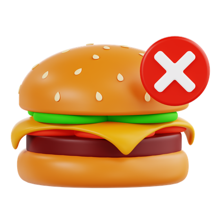 Pas de malbouffe  3D Icon