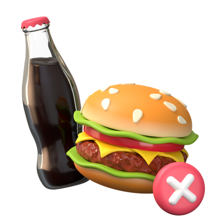 Pas de malbouffe  3D Icon