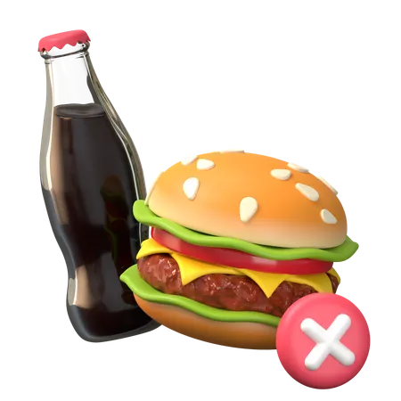 Pas de malbouffe  3D Icon