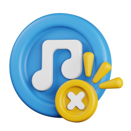 Pas de musique  3D Icon