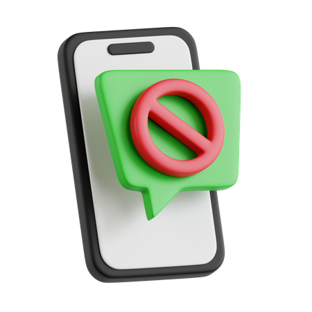 Pas de réseaux sociaux  3D Icon