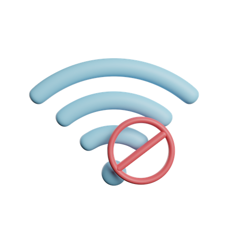 Pas de signal réseau Internet  3D Icon