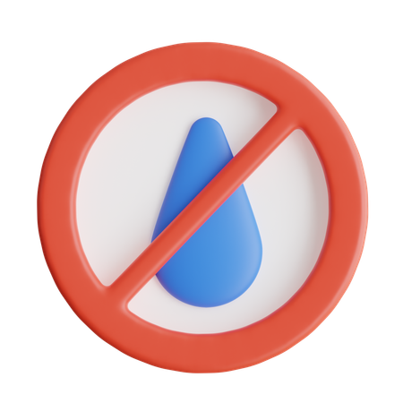 Pas d'eau  3D Icon