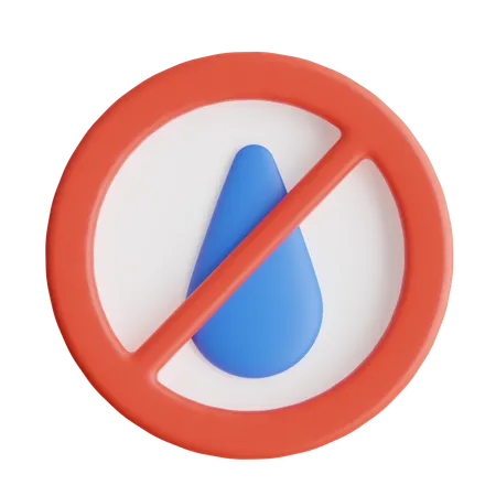 Pas d'eau  3D Icon