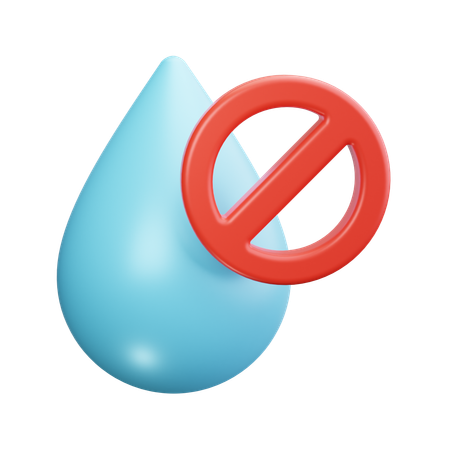 Pas d'eau  3D Icon