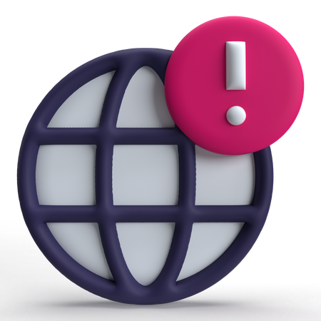 Pas d'Internet  3D Icon