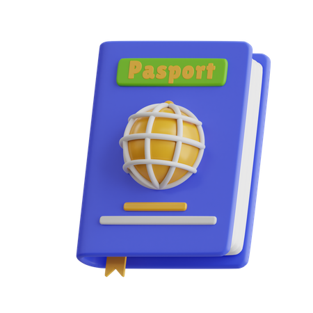 Pasaporte  3D Icon