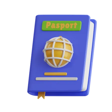 Pasaporte  3D Icon