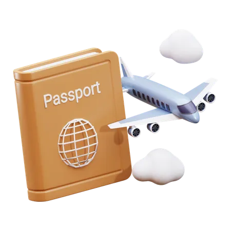 Pasaporte  3D Icon