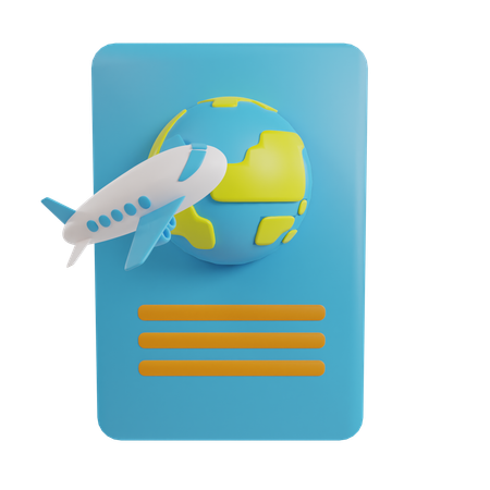 Pasaporte  3D Icon