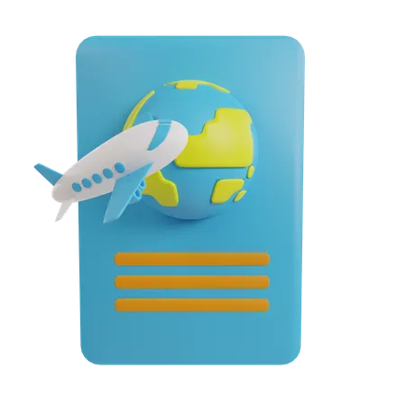 Pasaporte  3D Icon