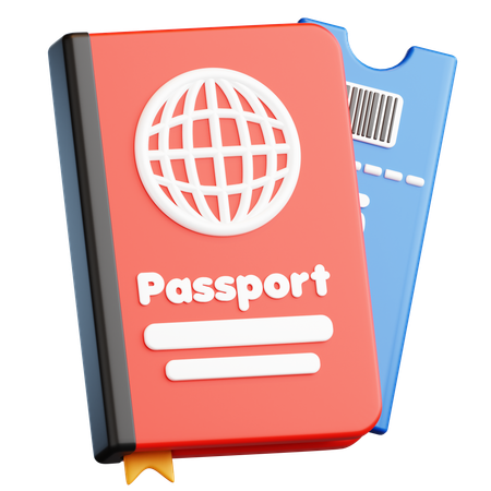 Pasaporte  3D Icon