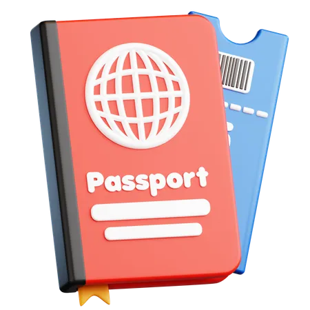 Pasaporte  3D Icon