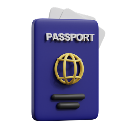 Pasaporte  3D Icon