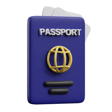 Pasaporte  3D Icon